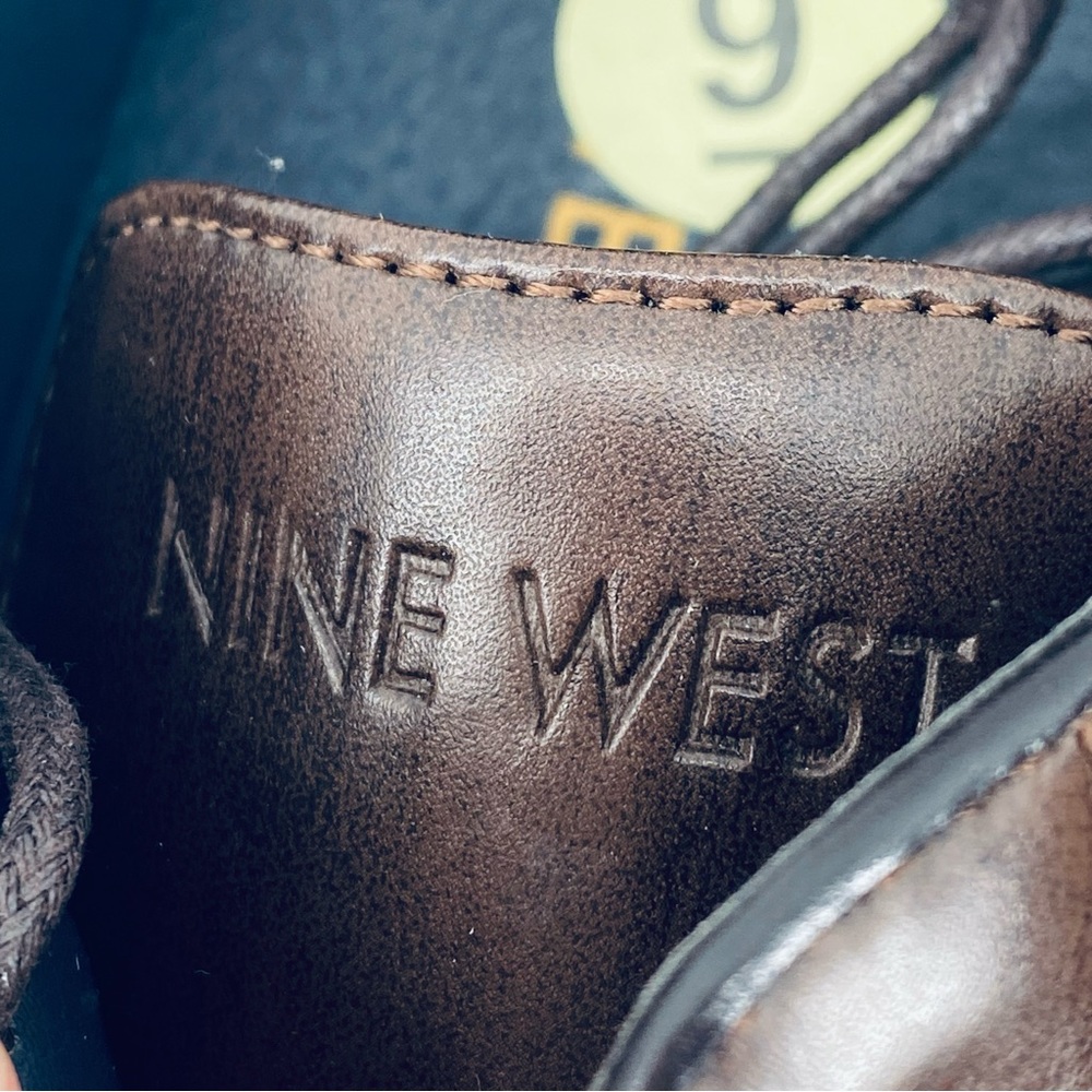 Nine West Divakar Oxford Brown Lace Up Almond Toe Dress Shoe Men's Size 9 NEW - Picture 8 of 11